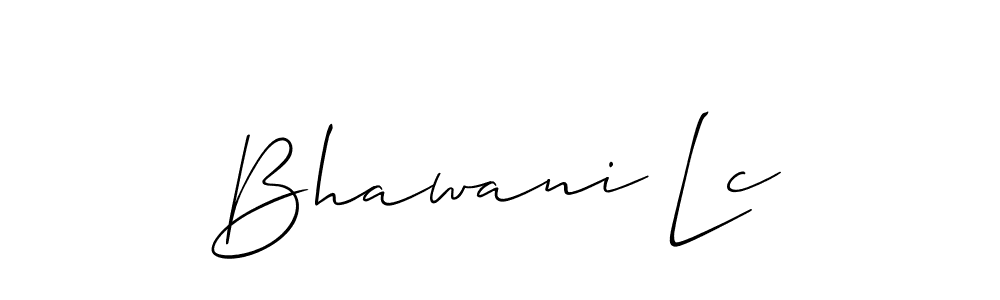 Use a signature maker to create a handwritten signature online. With this signature software, you can design (Allison_Script) your own signature for name Bhawani Lc. Bhawani Lc signature style 2 images and pictures png