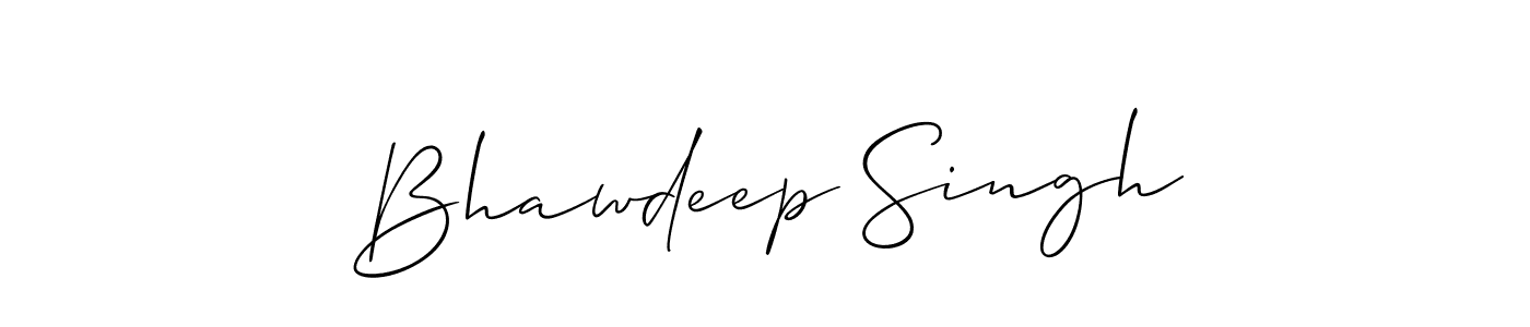 How to make Bhawdeep Singh signature? Allison_Script is a professional autograph style. Create handwritten signature for Bhawdeep Singh name. Bhawdeep Singh signature style 2 images and pictures png