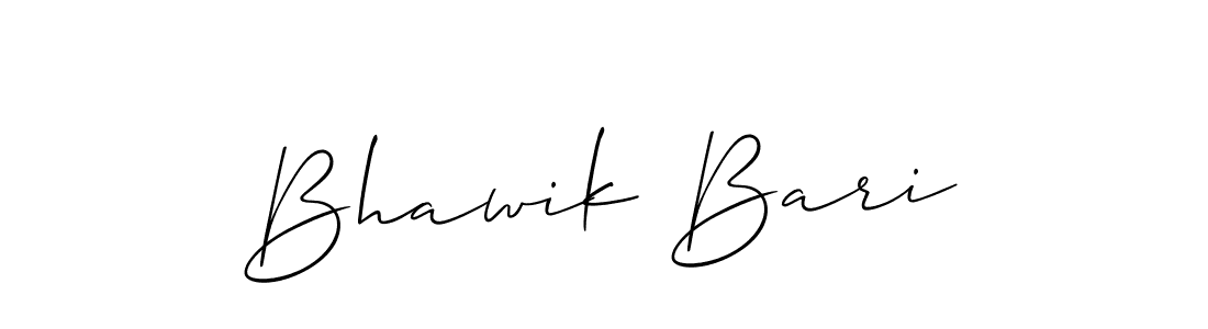 Bhawik Bari stylish signature style. Best Handwritten Sign (Allison_Script) for my name. Handwritten Signature Collection Ideas for my name Bhawik Bari. Bhawik Bari signature style 2 images and pictures png