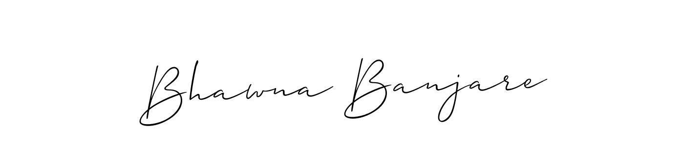 How to make Bhawna Banjare name signature. Use Allison_Script style for creating short signs online. This is the latest handwritten sign. Bhawna Banjare signature style 2 images and pictures png