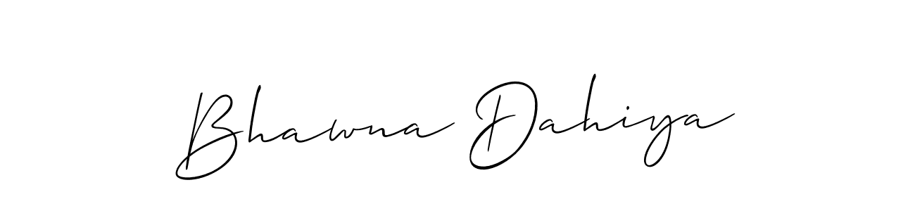 Use a signature maker to create a handwritten signature online. With this signature software, you can design (Allison_Script) your own signature for name Bhawna Dahiya. Bhawna Dahiya signature style 2 images and pictures png