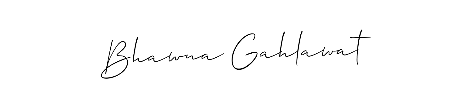Similarly Allison_Script is the best handwritten signature design. Signature creator online .You can use it as an online autograph creator for name Bhawna Gahlawat. Bhawna Gahlawat signature style 2 images and pictures png