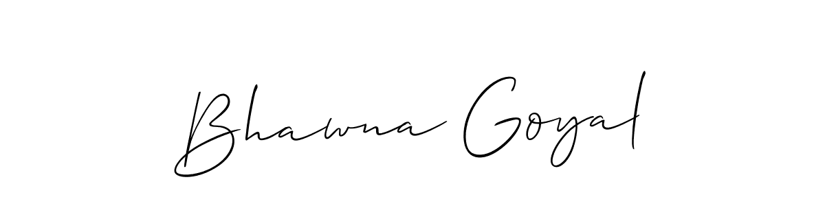 Create a beautiful signature design for name Bhawna Goyal. With this signature (Allison_Script) fonts, you can make a handwritten signature for free. Bhawna Goyal signature style 2 images and pictures png