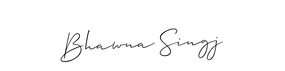 Design your own signature with our free online signature maker. With this signature software, you can create a handwritten (Allison_Script) signature for name Bhawna Singj. Bhawna Singj signature style 2 images and pictures png