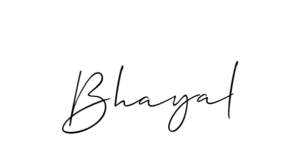 How to make Bhayal signature? Allison_Script is a professional autograph style. Create handwritten signature for Bhayal name. Bhayal signature style 2 images and pictures png