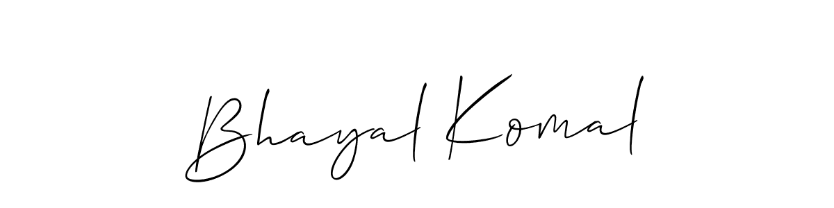 Bhayal Komal stylish signature style. Best Handwritten Sign (Allison_Script) for my name. Handwritten Signature Collection Ideas for my name Bhayal Komal. Bhayal Komal signature style 2 images and pictures png