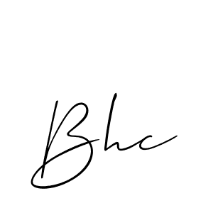 How to make Bhc signature? Allison_Script is a professional autograph style. Create handwritten signature for Bhc name. Bhc signature style 2 images and pictures png