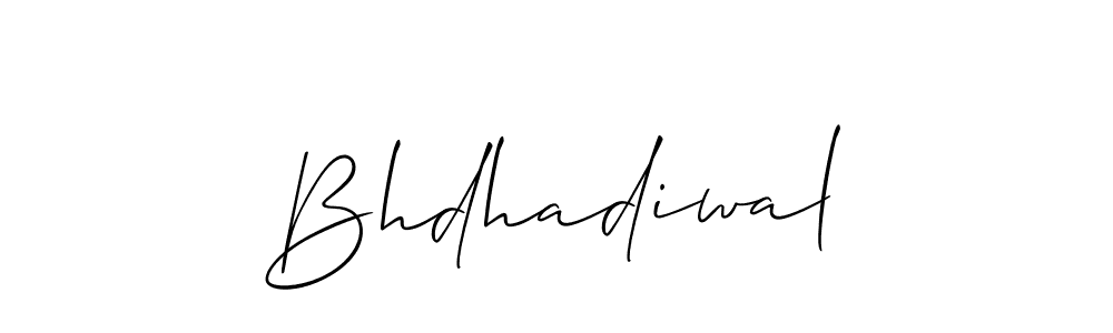 How to make Bhdhadiwal signature? Allison_Script is a professional autograph style. Create handwritten signature for Bhdhadiwal name. Bhdhadiwal signature style 2 images and pictures png