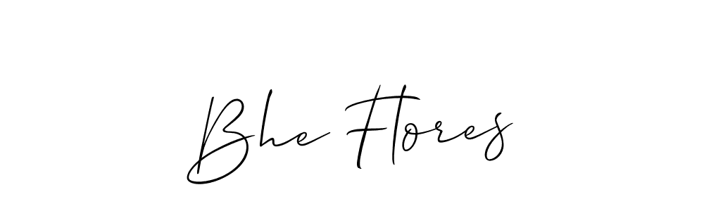 You should practise on your own different ways (Allison_Script) to write your name (Bhe Flores) in signature. don't let someone else do it for you. Bhe Flores signature style 2 images and pictures png