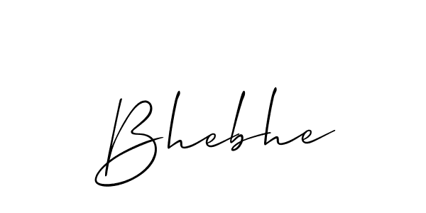 Allison_Script is a professional signature style that is perfect for those who want to add a touch of class to their signature. It is also a great choice for those who want to make their signature more unique. Get Bhebhe name to fancy signature for free. Bhebhe signature style 2 images and pictures png