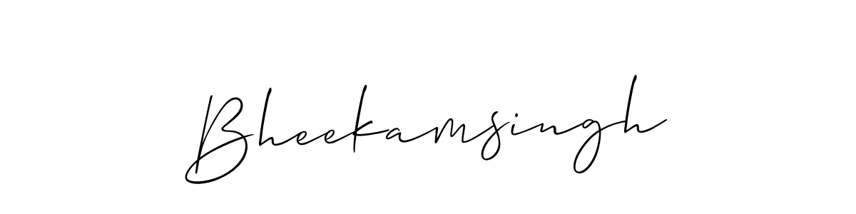 Create a beautiful signature design for name Bheekamsingh. With this signature (Allison_Script) fonts, you can make a handwritten signature for free. Bheekamsingh signature style 2 images and pictures png