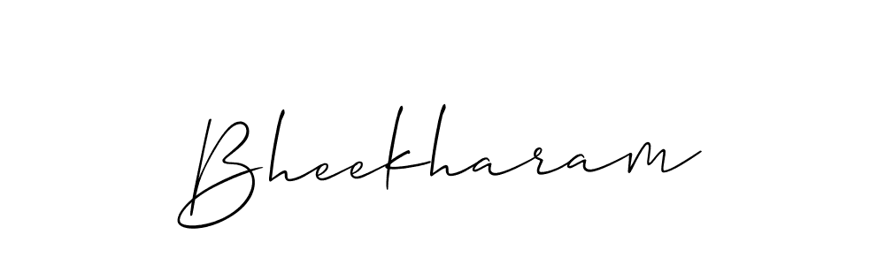 Design your own signature with our free online signature maker. With this signature software, you can create a handwritten (Allison_Script) signature for name Bheekharam. Bheekharam signature style 2 images and pictures png