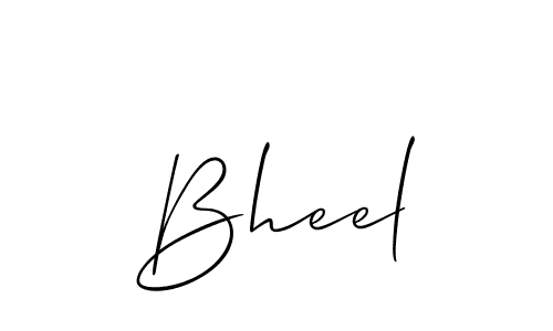 Make a beautiful signature design for name Bheel. With this signature (Allison_Script) style, you can create a handwritten signature for free. Bheel signature style 2 images and pictures png
