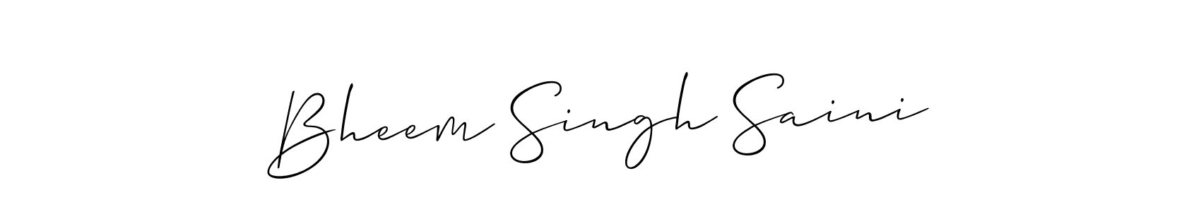 Similarly Allison_Script is the best handwritten signature design. Signature creator online .You can use it as an online autograph creator for name Bheem Singh Saini. Bheem Singh Saini signature style 2 images and pictures png