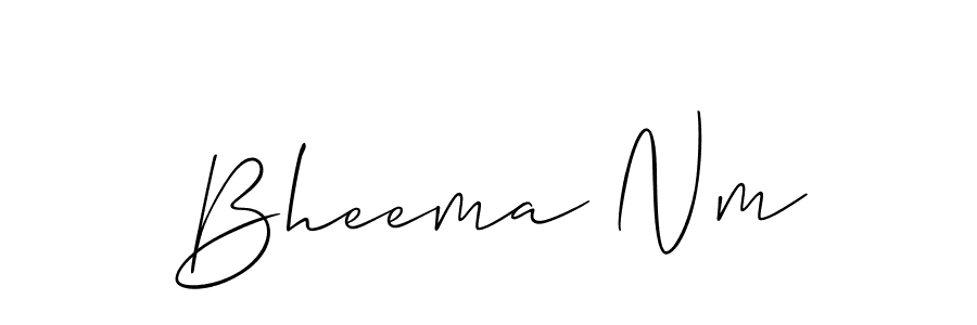 The best way (Allison_Script) to make a short signature is to pick only two or three words in your name. The name Bheema Nm include a total of six letters. For converting this name. Bheema Nm signature style 2 images and pictures png