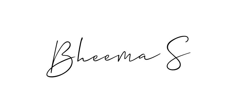 How to make Bheema S signature? Allison_Script is a professional autograph style. Create handwritten signature for Bheema S name. Bheema S signature style 2 images and pictures png