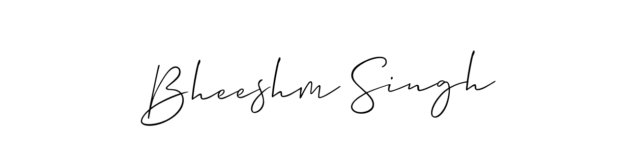 How to make Bheeshm Singh name signature. Use Allison_Script style for creating short signs online. This is the latest handwritten sign. Bheeshm Singh signature style 2 images and pictures png