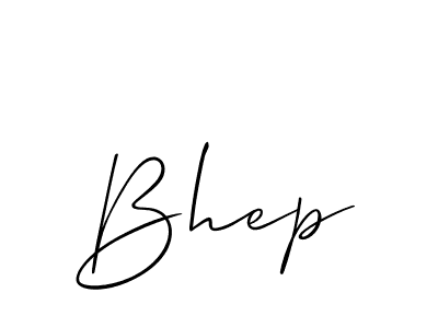 How to make Bhep signature? Allison_Script is a professional autograph style. Create handwritten signature for Bhep name. Bhep signature style 2 images and pictures png