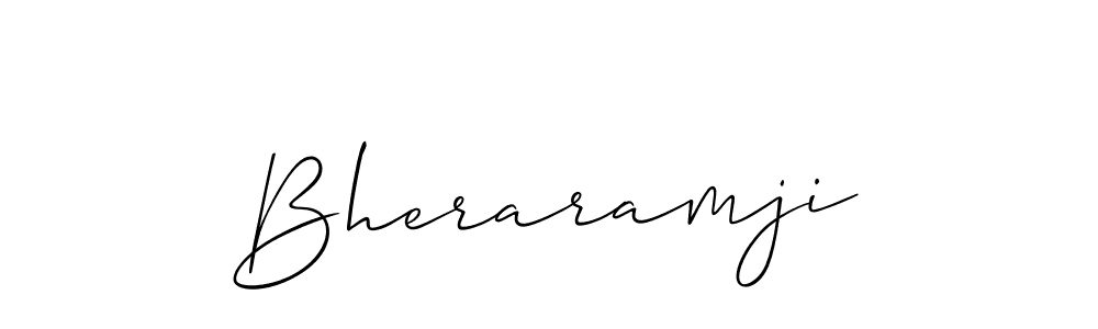 if you are searching for the best signature style for your name Bheraramji. so please give up your signature search. here we have designed multiple signature styles  using Allison_Script. Bheraramji signature style 2 images and pictures png