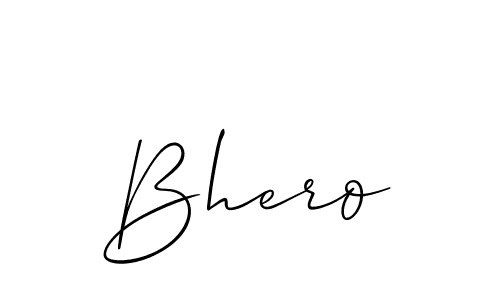 Make a beautiful signature design for name Bhero. With this signature (Allison_Script) style, you can create a handwritten signature for free. Bhero signature style 2 images and pictures png