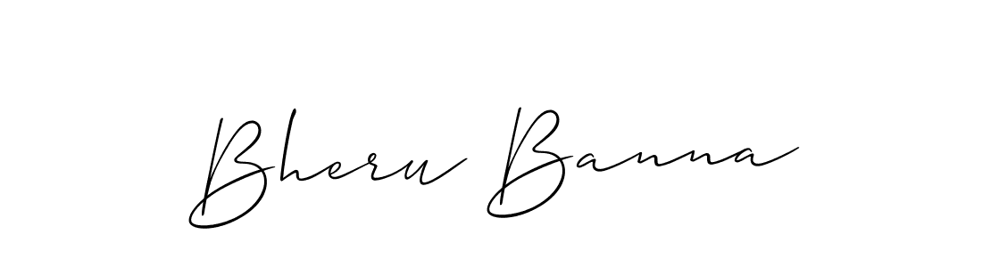 Make a beautiful signature design for name Bheru Banna. With this signature (Allison_Script) style, you can create a handwritten signature for free. Bheru Banna signature style 2 images and pictures png