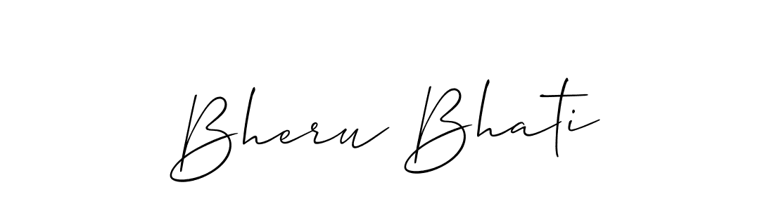 Also we have Bheru Bhati name is the best signature style. Create professional handwritten signature collection using Allison_Script autograph style. Bheru Bhati signature style 2 images and pictures png