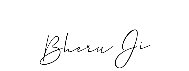 Use a signature maker to create a handwritten signature online. With this signature software, you can design (Allison_Script) your own signature for name Bheru Ji. Bheru Ji signature style 2 images and pictures png