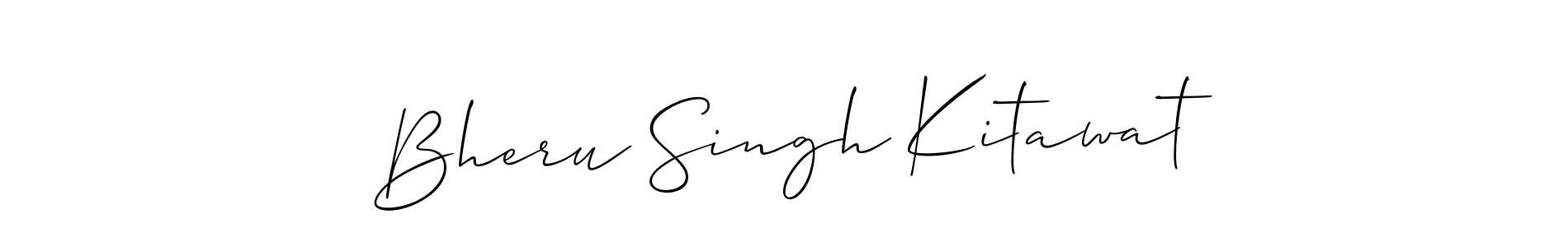 How to Draw Bheru Singh Kitawat signature style? Allison_Script is a latest design signature styles for name Bheru Singh Kitawat. Bheru Singh Kitawat signature style 2 images and pictures png