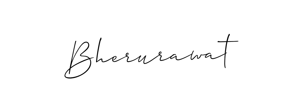 How to make Bherurawat signature? Allison_Script is a professional autograph style. Create handwritten signature for Bherurawat name. Bherurawat signature style 2 images and pictures png