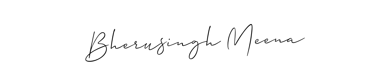 Design your own signature with our free online signature maker. With this signature software, you can create a handwritten (Allison_Script) signature for name Bherusingh Meena. Bherusingh Meena signature style 2 images and pictures png