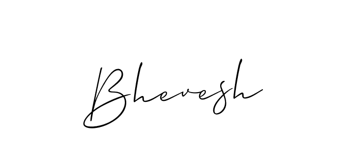 Also we have Bhevesh name is the best signature style. Create professional handwritten signature collection using Allison_Script autograph style. Bhevesh signature style 2 images and pictures png
