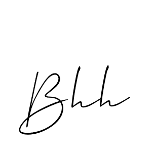 You should practise on your own different ways (Allison_Script) to write your name (Bhh) in signature. don't let someone else do it for you. Bhh signature style 2 images and pictures png