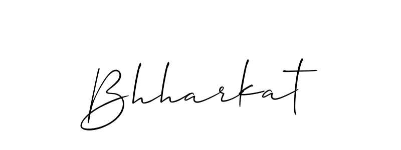 Use a signature maker to create a handwritten signature online. With this signature software, you can design (Allison_Script) your own signature for name Bhharkat. Bhharkat signature style 2 images and pictures png