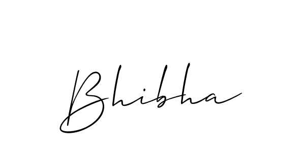 How to make Bhibha signature? Allison_Script is a professional autograph style. Create handwritten signature for Bhibha name. Bhibha signature style 2 images and pictures png