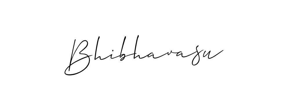 Allison_Script is a professional signature style that is perfect for those who want to add a touch of class to their signature. It is also a great choice for those who want to make their signature more unique. Get Bhibhavasu name to fancy signature for free. Bhibhavasu signature style 2 images and pictures png