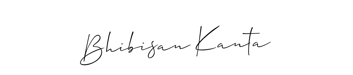 You should practise on your own different ways (Allison_Script) to write your name (Bhibisan Kanta) in signature. don't let someone else do it for you. Bhibisan Kanta signature style 2 images and pictures png