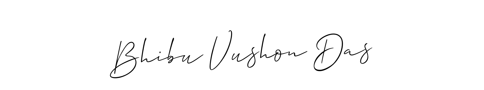 It looks lik you need a new signature style for name Bhibu Vushon Das. Design unique handwritten (Allison_Script) signature with our free signature maker in just a few clicks. Bhibu Vushon Das signature style 2 images and pictures png