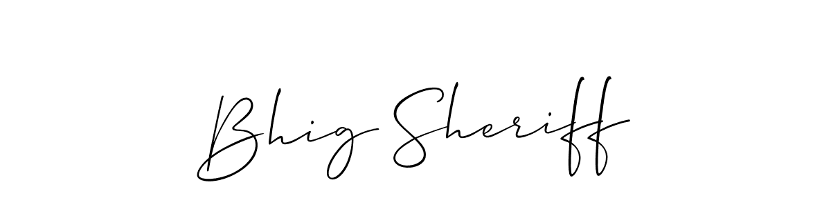 Make a beautiful signature design for name Bhig Sheriff. With this signature (Allison_Script) style, you can create a handwritten signature for free. Bhig Sheriff signature style 2 images and pictures png