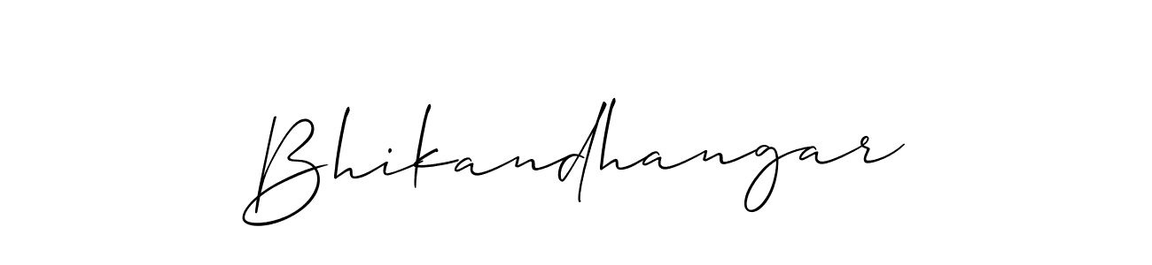 Allison_Script is a professional signature style that is perfect for those who want to add a touch of class to their signature. It is also a great choice for those who want to make their signature more unique. Get Bhikandhangar name to fancy signature for free. Bhikandhangar signature style 2 images and pictures png