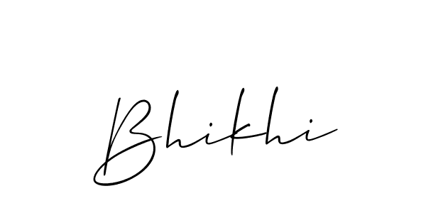 Use a signature maker to create a handwritten signature online. With this signature software, you can design (Allison_Script) your own signature for name Bhikhi. Bhikhi signature style 2 images and pictures png