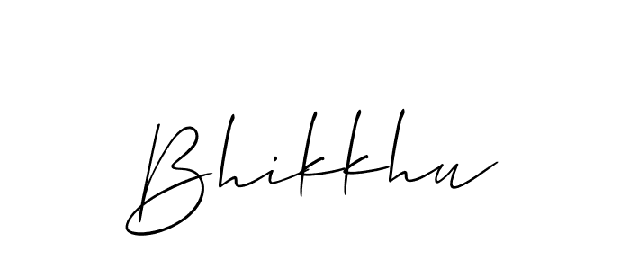 How to make Bhikkhu signature? Allison_Script is a professional autograph style. Create handwritten signature for Bhikkhu name. Bhikkhu signature style 2 images and pictures png