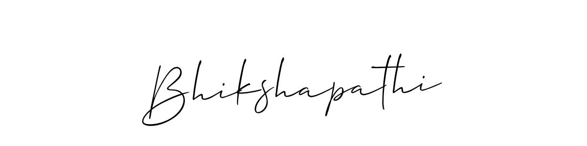 Design your own signature with our free online signature maker. With this signature software, you can create a handwritten (Allison_Script) signature for name Bhikshapathi. Bhikshapathi signature style 2 images and pictures png