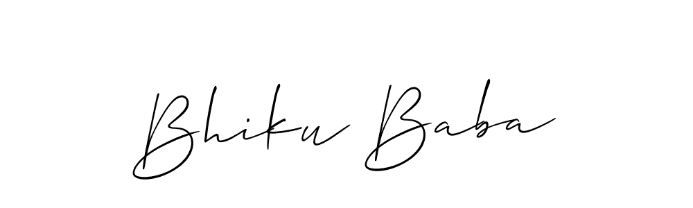 You should practise on your own different ways (Allison_Script) to write your name (Bhiku Baba) in signature. don't let someone else do it for you. Bhiku Baba signature style 2 images and pictures png