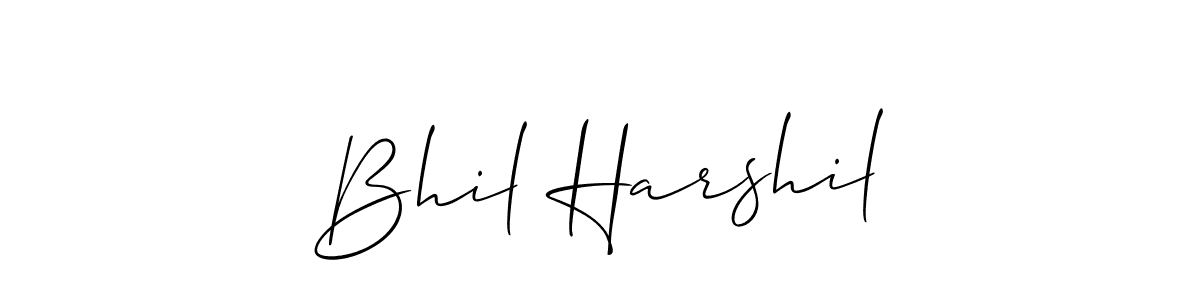 Also we have Bhil Harshil name is the best signature style. Create professional handwritten signature collection using Allison_Script autograph style. Bhil Harshil signature style 2 images and pictures png