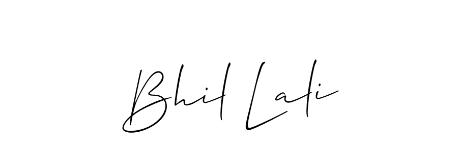 Make a beautiful signature design for name Bhil Lali. With this signature (Allison_Script) style, you can create a handwritten signature for free. Bhil Lali signature style 2 images and pictures png