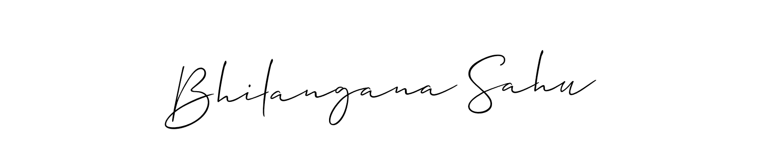 Use a signature maker to create a handwritten signature online. With this signature software, you can design (Allison_Script) your own signature for name Bhilangana Sahu. Bhilangana Sahu signature style 2 images and pictures png