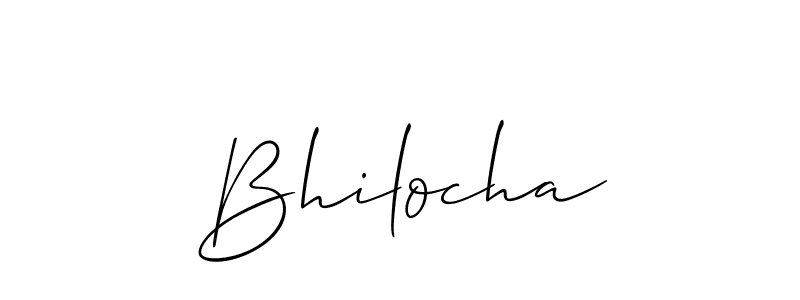 How to make Bhilocha name signature. Use Allison_Script style for creating short signs online. This is the latest handwritten sign. Bhilocha signature style 2 images and pictures png
