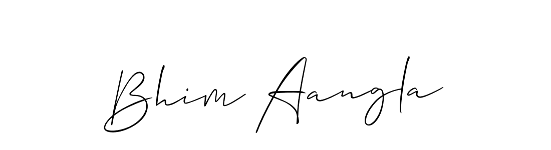 Design your own signature with our free online signature maker. With this signature software, you can create a handwritten (Allison_Script) signature for name Bhim Aangla. Bhim Aangla signature style 2 images and pictures png