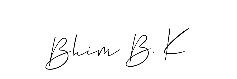 Also we have Bhim B. K name is the best signature style. Create professional handwritten signature collection using Allison_Script autograph style. Bhim B. K signature style 2 images and pictures png