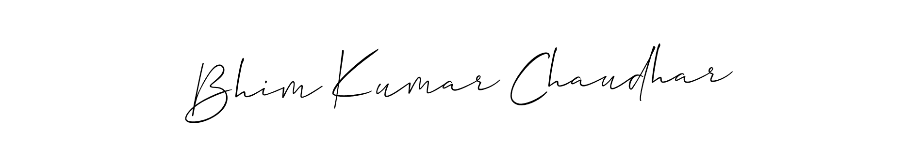 This is the best signature style for the Bhim Kumar Chaudhar name. Also you like these signature font (Allison_Script). Mix name signature. Bhim Kumar Chaudhar signature style 2 images and pictures png